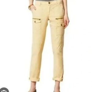 Anthropologie Hei Hei Westport Cargo Cotton Pant Size 28/6 Pale Yellow